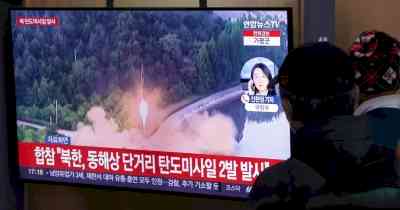 N.Korea fires 2 short-range ballistic missiles into East Sea