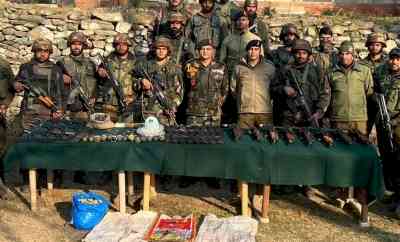 Large cache of arms & ammunition seized in J&K
