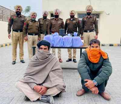 Two drug trade kingpins held in Punjab, 10 kg heroin, drone seized