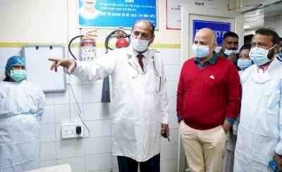 Sisodia reviews preparedness against Covid in mock drill at LNJP hospital