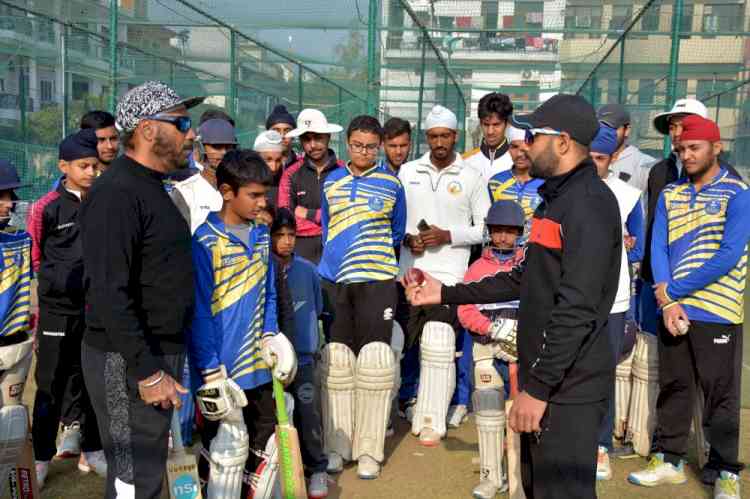 First India based Ireland cricket team member Simranjit Singh honing skills of alma mater's trainees   