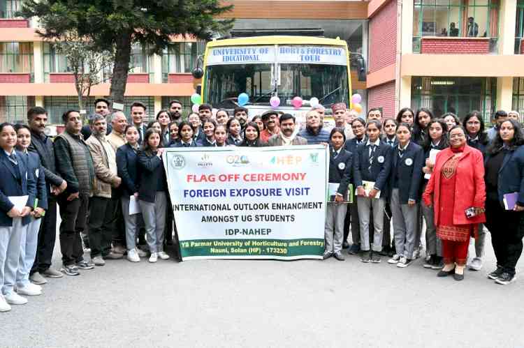 Nauni varsity student contingent flagged to AIT Bangkok for month-long training