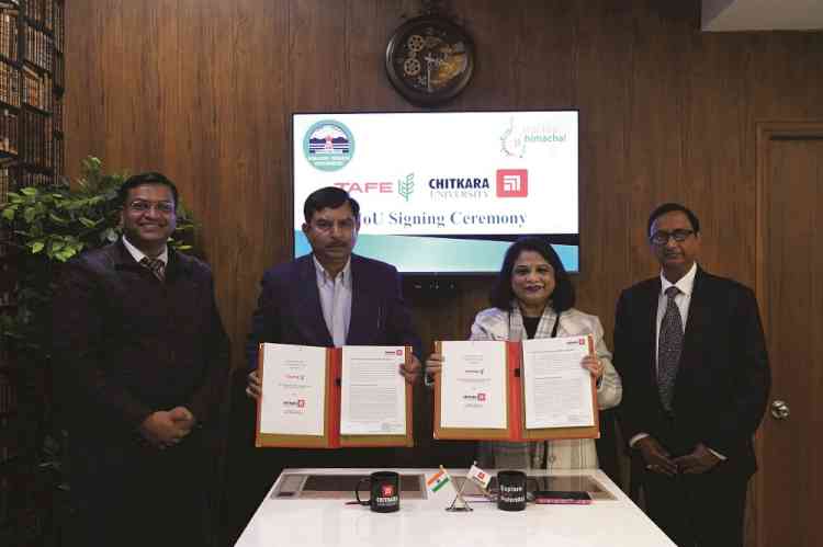 Chitkara University signs MoU with Tafe Motors and Tractors Ltd