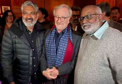 'I just met God': Rajamouli after meeting Steven Spielberg