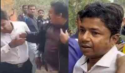 Trinamool worker slaps man for approaching minister with complaints