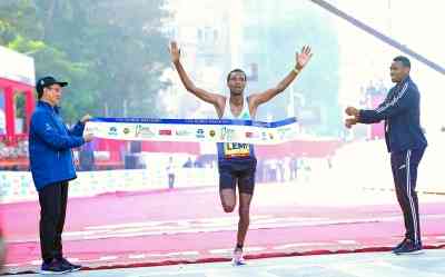 Mumbai Marathon: Ethiopia's Lemi, Haymanot set course records; Gopi wins in Indian section