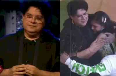 An emotional moment as Sajid Khan bids goodbye to 'Bigg Boss' house