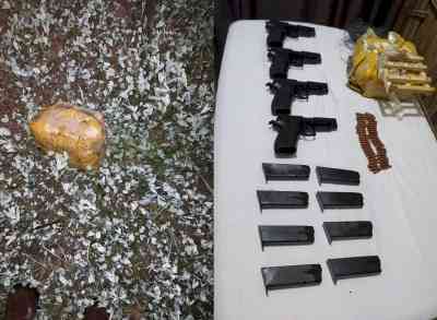 Cache of China-made pistols, ammunition seized along Pak border