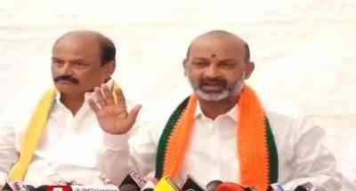 Telangana BJP chief defends son, alleges political conspiracy