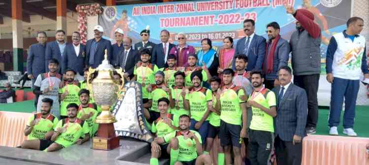 Panjab University wins first position in All India Inter University Football (Men) tournament