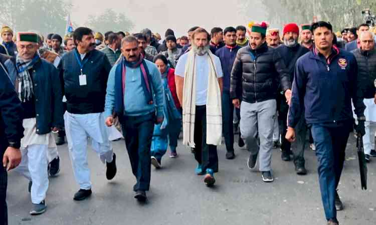 Rousing reception given to Rahul's Bharat Jodo Yatra in Himachal