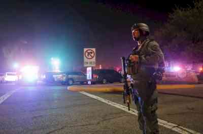 10 killed in California shooting, search launched for gunman