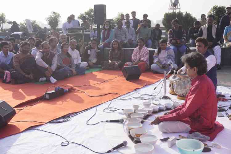 Unique morning concert Jaltarang, held at Buddha Statue in Hussain Sagar Lake