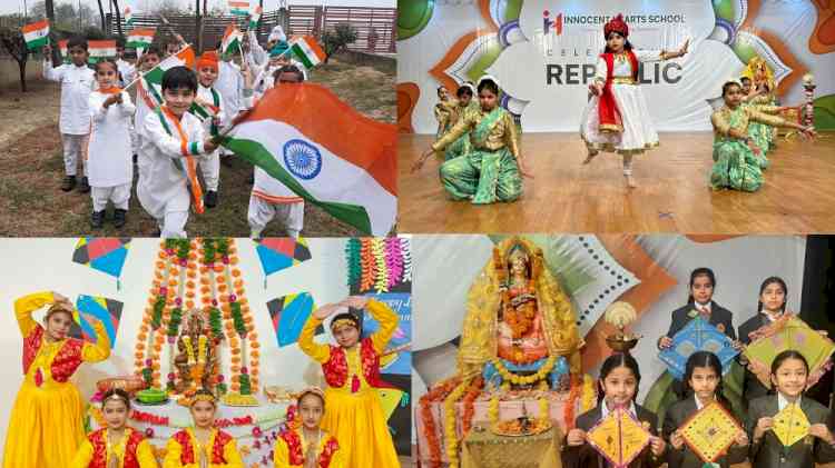 Basant Panchami and Republic Day celebrated with enthusiasm in Innocent Hearts