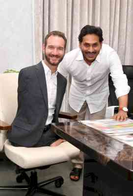 Motivational speaker Nick Vujicic calls on Andhra CM