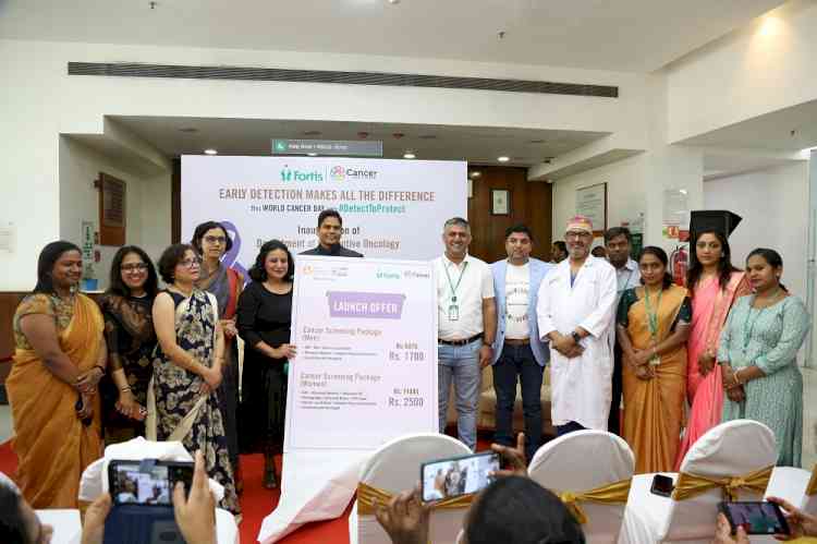 On the Occasion of World Cancer Day, Renowned Film Actress Pooja Gandhi inaugurates Department of Preventive Oncology at Fortis Bannerghatta Road  