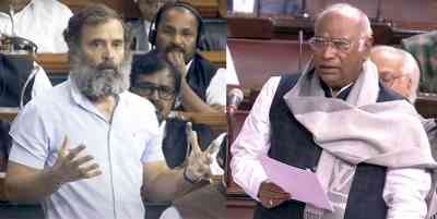 Cong furious over expunging of speech parts of Rahul, Kharge