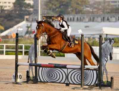 Taarini Lodha wins Children II category at National Show Jumping