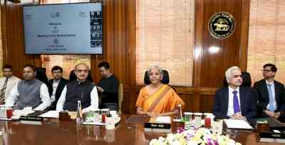 FM addresses central board of RBI, reviews economic situation