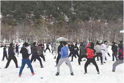 Martial arts in snow-clad mountains bring cheers to Pahalgam youth
