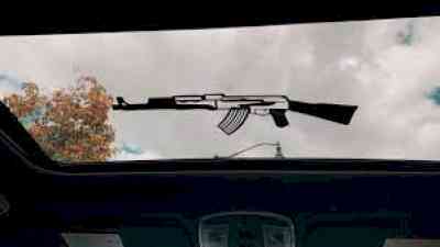 Punjab vehicle with AK-47 sticker challaned in UP