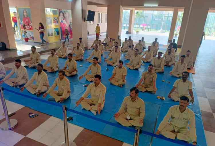 Orchids The International School conducts yoga session for school bus drivers