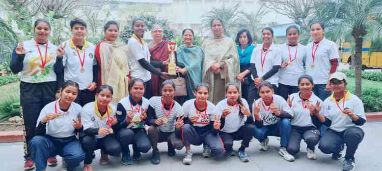 Baseball Team of Ramgarhia Girls College clinched a gold medal at the 17th Senior District Championship
