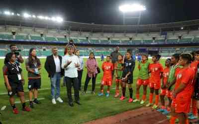 AIFF chief meets Indian team, reveals broader vision for women football