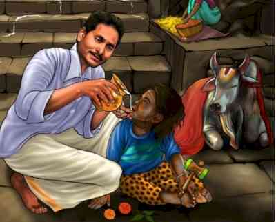 BJP slams post showing Jagan feeding milk to child dressed as Lord Shiva