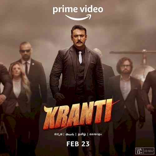 Prime Video announces streaming premiere of the Darshan Thoogudeepa-starrer action drama - Kranti