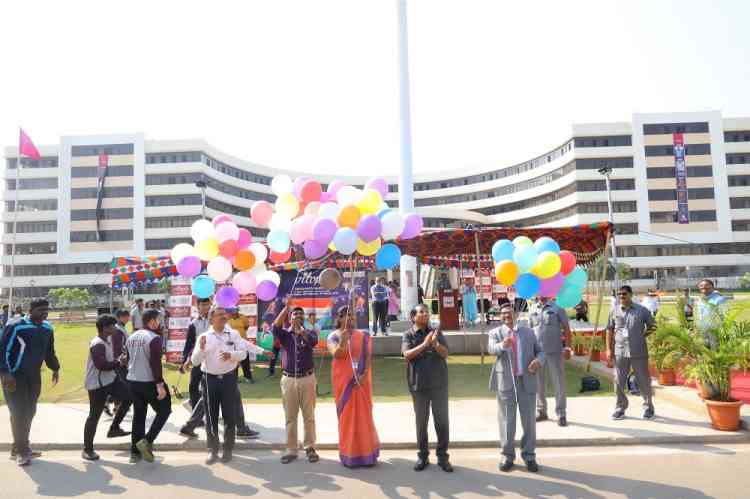 Vitopia 2023 an annual sports and cultural festival launched on a grand note in the VIT-AP University campus Amaravati, A.P today