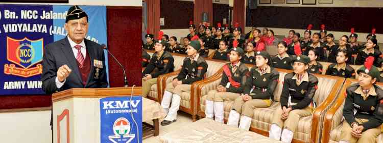 KMV organizes talk on Future career aspects in Indian Defence Services by Major General Dr. G.G Dwivedi