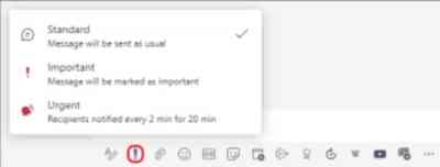 Users can now mark messages as important or urgent in Microsoft Teams