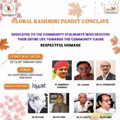 Global Kashmri Pandit Conclave urges Centre to redress the situation in J&K
