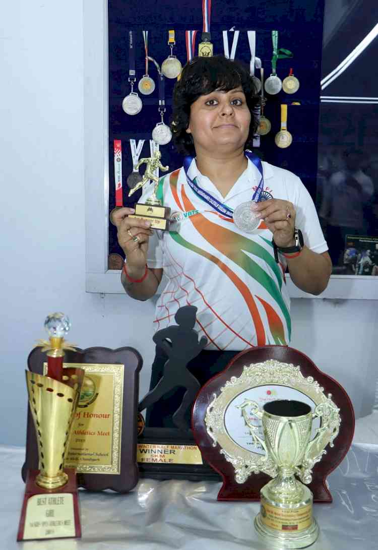 Panchkula athlete, Rakhi Sharma shines at the 43rd National Masters Athletics Championship  