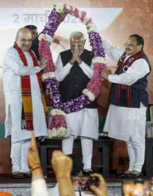 Modi hails BJP's 'good show' in 3 NE states; thanks voters