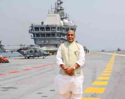 Rajnath Singh lauds Navy for protecting national interests