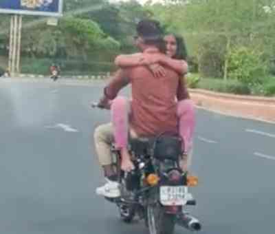 Cops look for couple seen romancing on bike on Holi eve