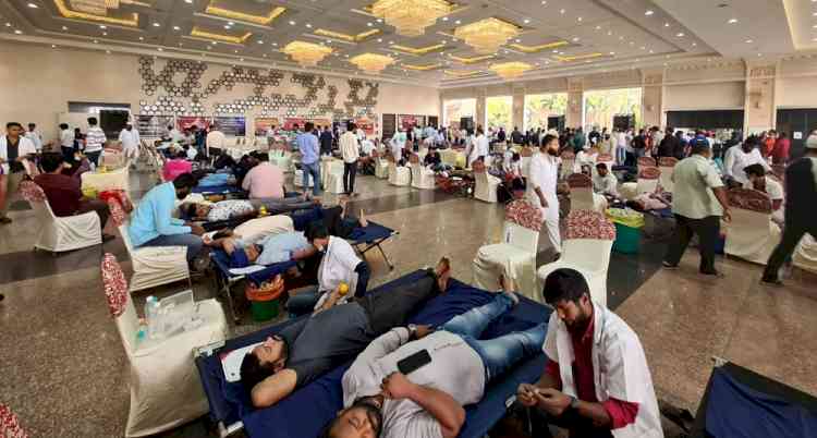 Hyderabad’s biggest blood donation camp organised by Thalassemia and Sickle Cell Society (TSCS)