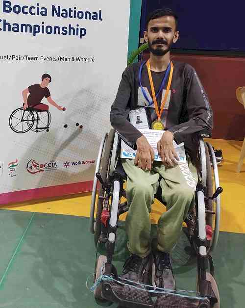 LPU’s specially abled MBA student once again grabbed Gold Medal at National Boccia Championship-2023
