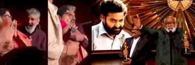 Oscars 2023: Rajamouli screams, hugs wife as 'Naatu Naatu' wins