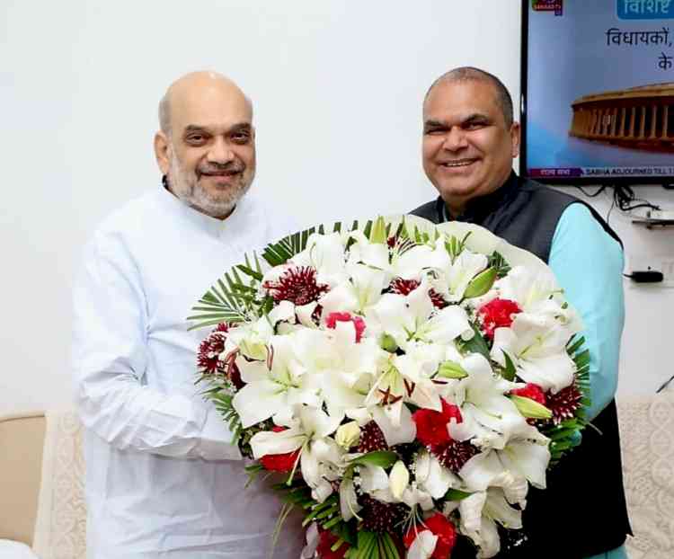 MP Arora paid a courtesy call on Union Home Minister Amit Shah