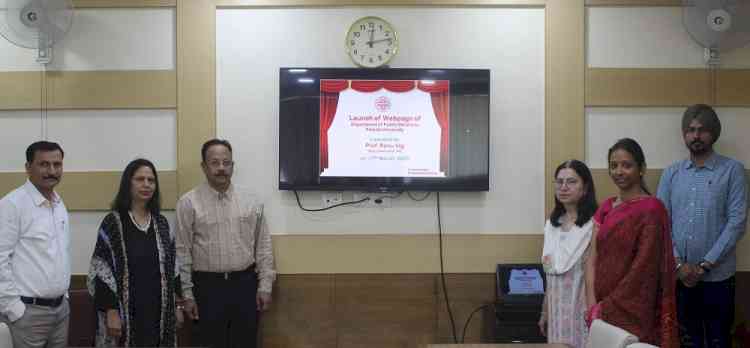 PU VC launched Webpage of Department of Public Relations, PU