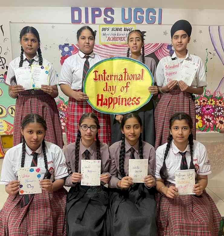 DIPS students gave message to spread happiness on World Happiness Day