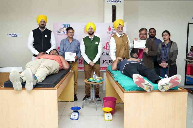 In remembrance of Bhagat Singh, CT University holds a Blood Donation Camp