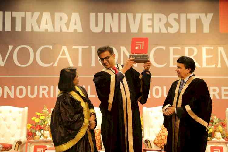 Chitkara University awards an Honorary Doctorate Degree to Dr. Aashish Chaudhry  
