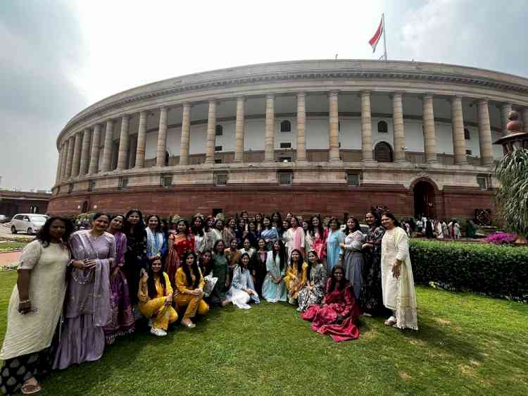 In a rare move, a 75-member FLO Team visits Parliament House