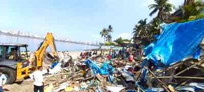 'Surgical strike' on Mahim sea-front - BMC razes four-dozen illegal huts