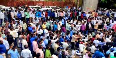 Protest by electricity employees causes traffic jam in parts of Hyderabad