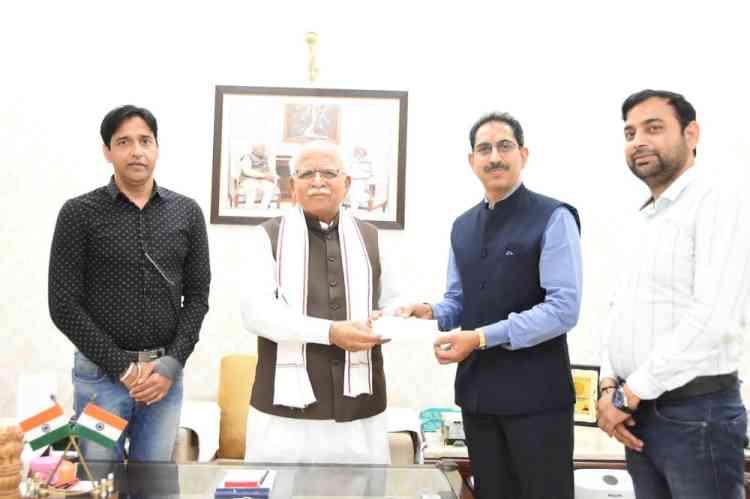 Intersoft Data Labs’s MD, Sandeep Passey contributes Rs 20 lakh to CM Haryana CSR Fund